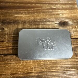 Pampered Chef Creative Cutters Set Mini Cookie Cutters Set of 8 Storage Tin 1095